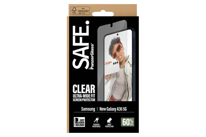 PanzerGlass Safe Samsung Galaxy A37 5G Ultra-Wide Fit Screen Protector | Clear PanzerGlass Safe Samsung Galaxy A37 5G Ultra-Wide Fit Screen Protector | Clear
