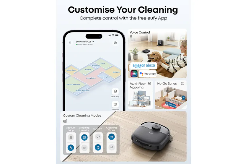 Eufy Omni C28 Robot Vacuum Cleaner with Accessory Kit | T211AV10 Eufy Omni C28 Robot Vacuum Cleaner with Accessory Kit | T211AV10