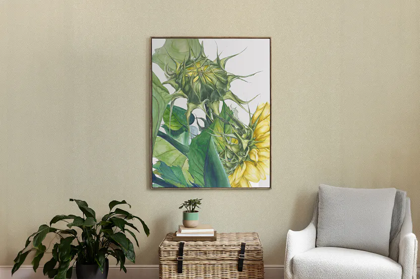 Stone Framed Canvas Wall Art | Fern | 143 x 114 cm Stone Framed Canvas Wall Art | Fern | 143 x 114 cm