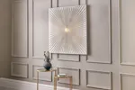 Sunburst Unframed Textured Metal Wall Art | White/Gold | 100 x 100 cm Sunburst Unframed Textured Metal Wall Art | White/Gold | 100 x 100 cm