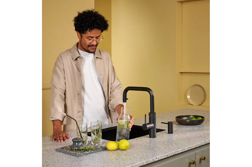 Quooker 3-in-1 Flex Square Tap | Black | FXSBLK Quooker 3-in-1 Flex Square Tap | Black | FXSBLK