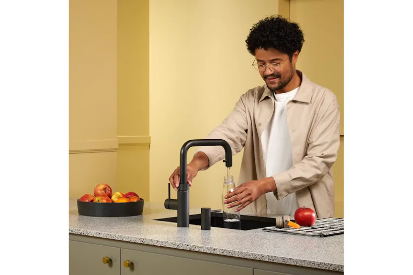 Quooker 3-in-1 Flex Square Tap | Black | FXSBLK Quooker 3-in-1 Flex Square Tap | Black | FXSBLK