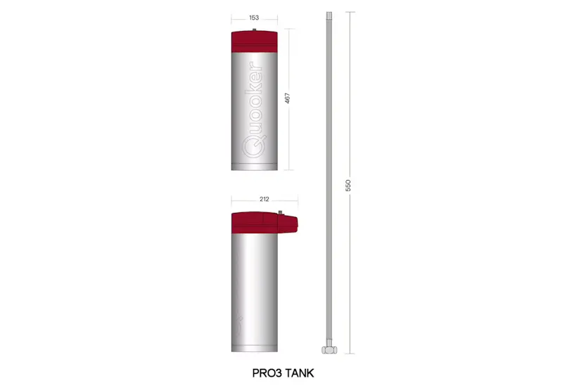 Quooker 3-in-1 Flex Square Tap | Gunmetal | FXSGME Quooker 3-in-1 Flex Square Tap | Gunmetal | FXSGME