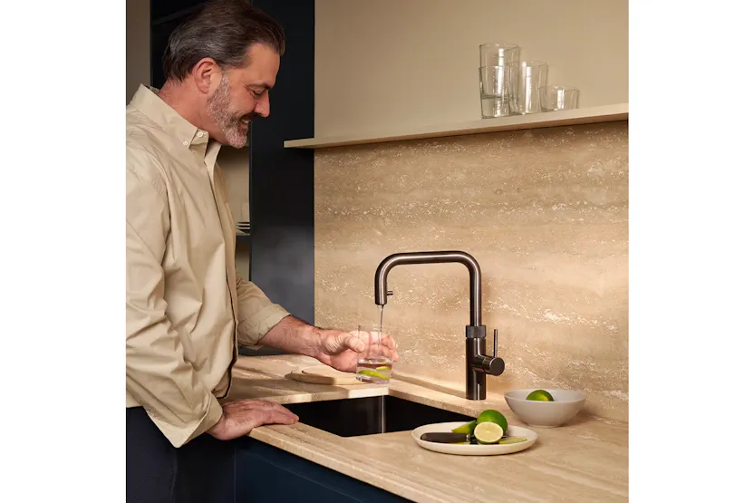 Quooker 3-in-1 Flex Square Tap | Gunmetal | FXSGME Quooker 3-in-1 Flex Square Tap | Gunmetal | FXSGME