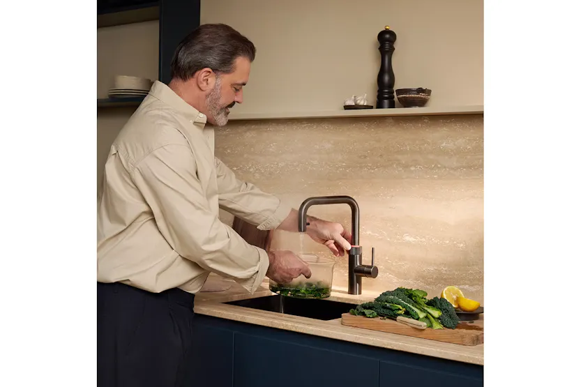 Quooker 3-in-1 Flex Square Tap | Gunmetal | FXSGME Quooker 3-in-1 Flex Square Tap | Gunmetal | FXSGME