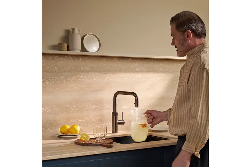 Quooker 3-in-1 Flex Square Tap | Gunmetal | FXSGME Quooker 3-in-1 Flex Square Tap | Gunmetal | FXSGME