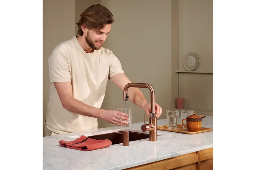 Quooker Combi+ Flex Square Tap | Rose Copper | FXSRCO Quooker Combi+ Flex Square Tap | Rose Copper | FXSRCO