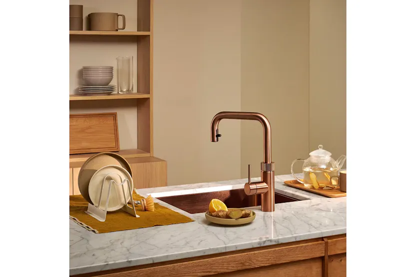 Quooker Combi+ Flex Square Tap | Rose Copper | FXSRCO Quooker Combi+ Flex Square Tap | Rose Copper | FXSRCO