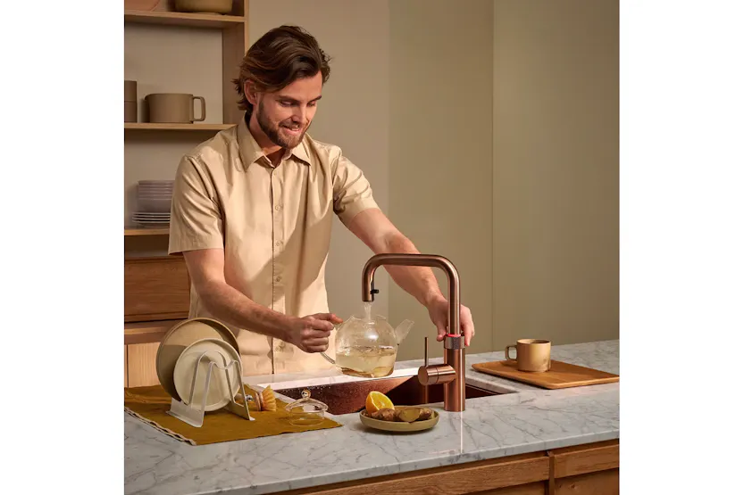 Quooker Combi+ Flex Square Tap | Rose Copper | FXSRCO Quooker Combi+ Flex Square Tap | Rose Copper | FXSRCO