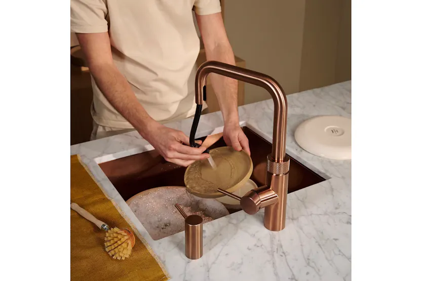 Quooker Combi+ Flex Square Tap | Rose Copper | FXSRCO Quooker Combi+ Flex Square Tap | Rose Copper | FXSRCO