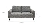 Ruby 2 Seater Sofa | Fabric | Grey Ruby 2 Seater Sofa | Fabric | Grey