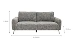 Ruby 3 Seater Sofa | Fabric | Grey Ruby 3 Seater Sofa | Fabric | Grey