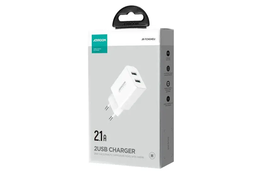 Joyroom 2.1A Dual USB-A Charger | White Joyroom 2.1A Dual USB-A Charger | White