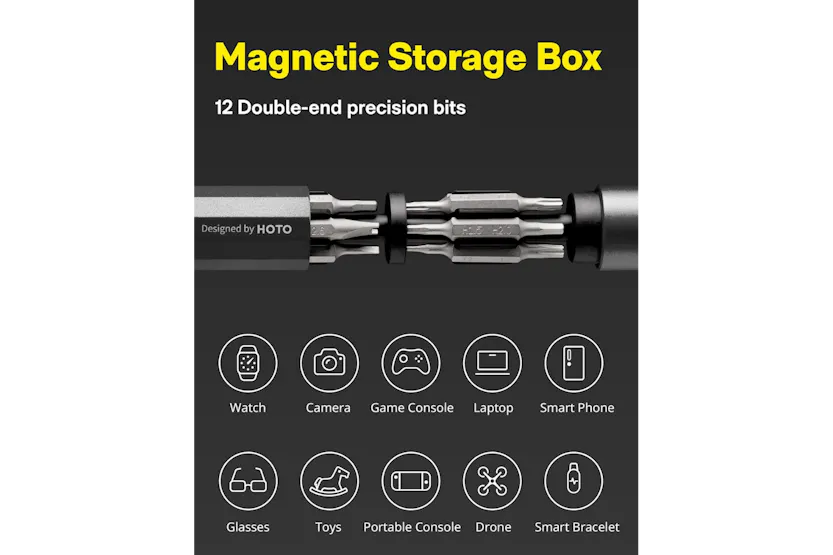 HOTO 24-IN-1 PRECISION SCREWDRIVER|QWLSD004|GRAY HOTO 24-IN-1 PRECISION SCREWDRIVER|QWLSD004|GRAY