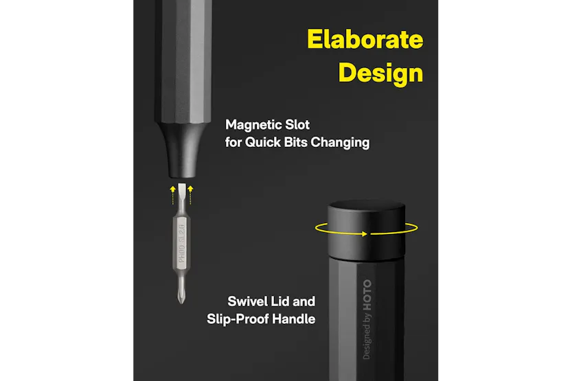 HOTO 24-IN-1 PRECISION SCREWDRIVER|QWLSD004|GRAY HOTO 24-IN-1 PRECISION SCREWDRIVER|QWLSD004|GRAY