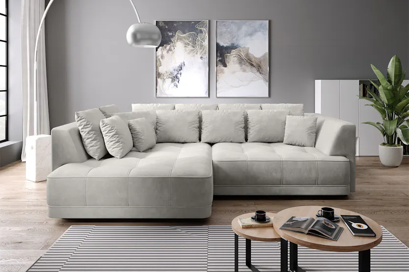 Amelia 4 Seater Power Slider Storage Chaise Sofa | Fabric | Taupe Amelia 4 Seater Power Slider Storage Chaise Sofa | Fabric | Taupe