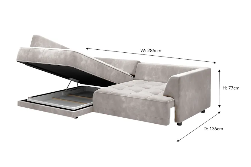 Amelia 4 Seater Power Slider Storage Chaise Sofa | Fabric | Taupe Amelia 4 Seater Power Slider Storage Chaise Sofa | Fabric | Taupe