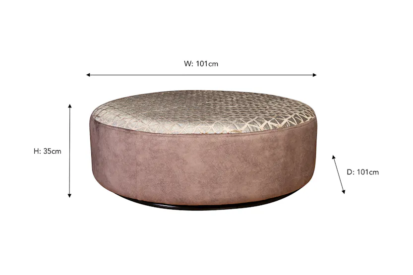 Frankie Footstool | Fabric | Brown Frankie Footstool | Fabric | Brown