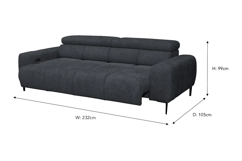 Cassie 3.5 Seater Sofa | Power Slider | Fabric Cassie 3.5 Seater Sofa | Power Slider | Fabric