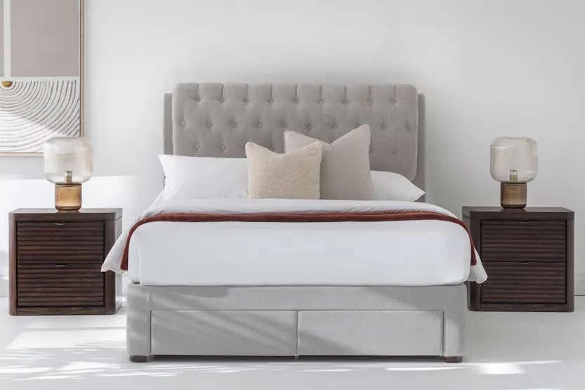 Duval 4-Drawer Base | Double | 4ft6 | Oyster Duval 4-Drawer Base | Double | 4ft6 | Oyster