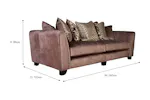 Frankie 4 Seater Sofa | Fabric | Brown Frankie 4 Seater Sofa | Fabric | Brown