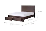 Brunswick Storage Bed Frame | Double | 4ft6 | Deep Brown Brunswick Storage Bed Frame | Double | 4ft6 | Deep Brown