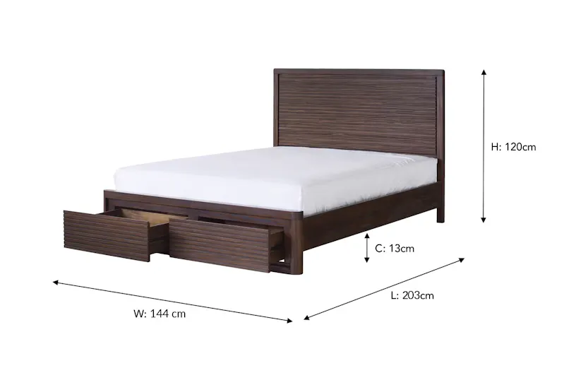 Brunswick Storage Bed Frame | Double | 4ft6 | Deep Brown Brunswick Storage Bed Frame | Double | 4ft6 | Deep Brown