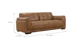 Toni 3 Seater Sofa | Leather | Brown Toni 3 Seater Sofa | Leather | Brown