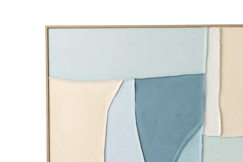Ella Pinewood Framed Print Wall Art | White/Blue | 102 x 102 cm Ella Pinewood Framed Print Wall Art | White/Blue | 102 x 102 cm