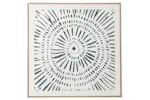 Circle Pinewood Framed Print Canvas | White/Blue | 80 x 80 cm Circle Pinewood Framed Print Canvas | White/Blue | 80 x 80 cm
