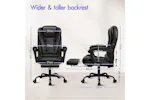 Elfordson 2-Point Massage Office Chair with Footrest | Black Elfordson 2-Point Massage Office Chair with Footrest | Black