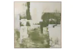 Abstract Pinewood Khawhi Framed Print Canvas | Green/White | 120 x 120 cm Abstract Pinewood Khawhi Framed Print Canvas | Green/White | 120 x 120 cm