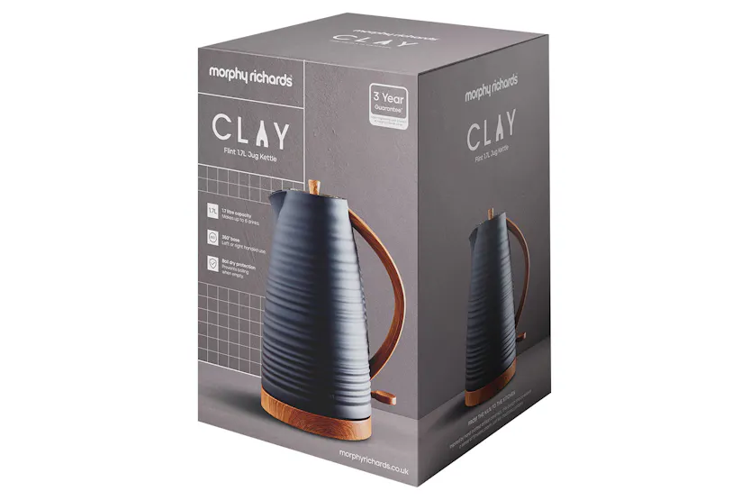 Morphy Richards Clay 1.7L Jug Kettle | 103101 | Grey Morphy Richards Clay 1.7L Jug Kettle | 103101 | Grey