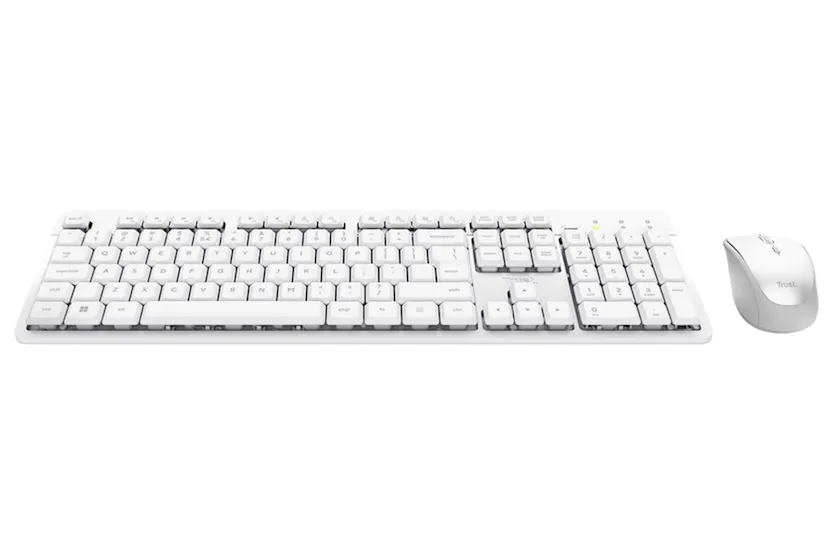 Trust Ody II Silent Wireless Keyboard & Mouse Set | White Trust Ody II Silent Wireless Keyboard & Mouse Set | White