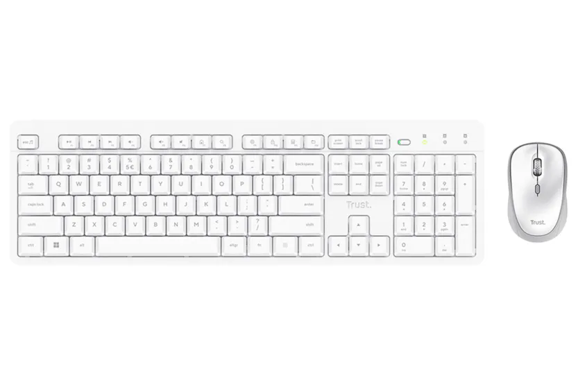Trust Ody II Silent Wireless Keyboard & Mouse Set | White Trust Ody II Silent Wireless Keyboard & Mouse Set | White