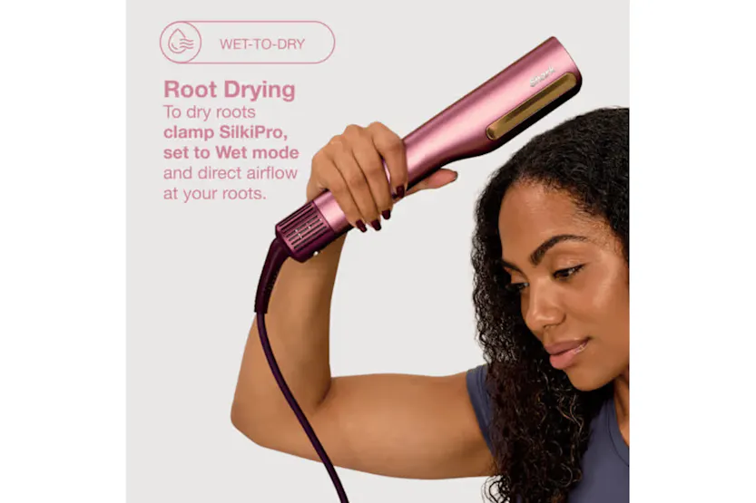 Shark SilkiPro Straight Hair Straightener and Dryer | Rose Petal Shark SilkiPro Straight Hair Straightener and Dryer | Rose Petal