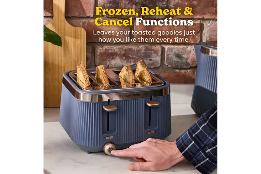 Russell Hobbs Bronte 4 Slice Toaster | 26772 | Navy Blue Russell Hobbs Bronte 4 Slice Toaster | 26772 | Navy Blue