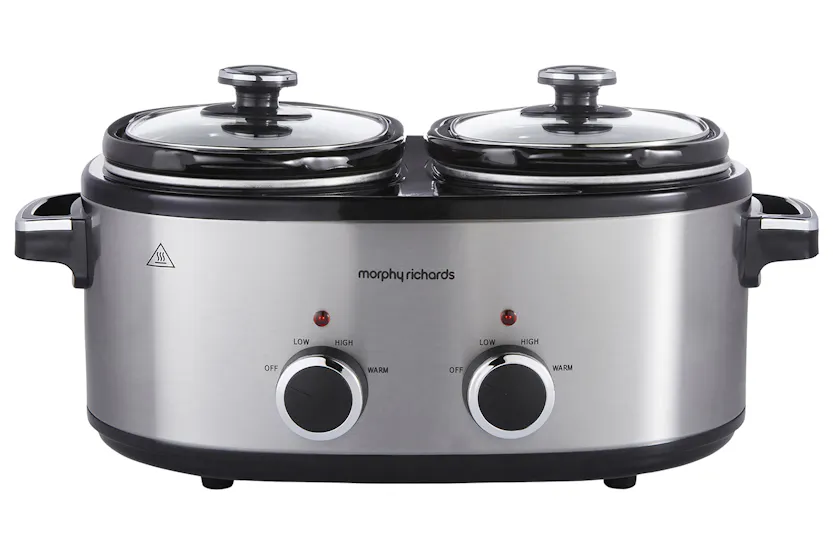 Morphy Richards DuoServe 3.8L Double Pot Slow Cooker | 462000 | Brushed Stainless Steel Morphy Richards DuoServe 3.8L Double Pot Slow Cooker | 462000 | Brushed Stainless Steel