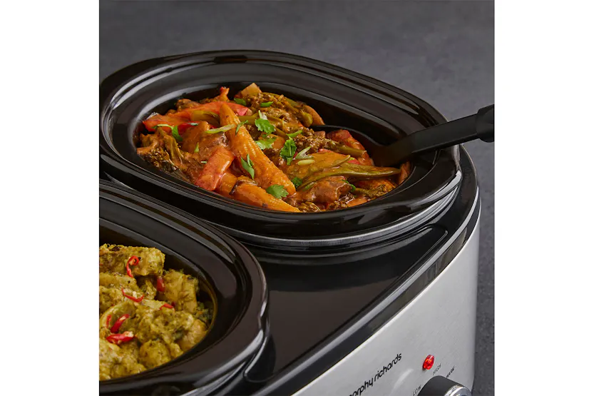 Morphy Richards DuoServe 3.8L Double Pot Slow Cooker | 462000 | Brushed Stainless Steel Morphy Richards DuoServe 3.8L Double Pot Slow Cooker | 462000 | Brushed Stainless Steel