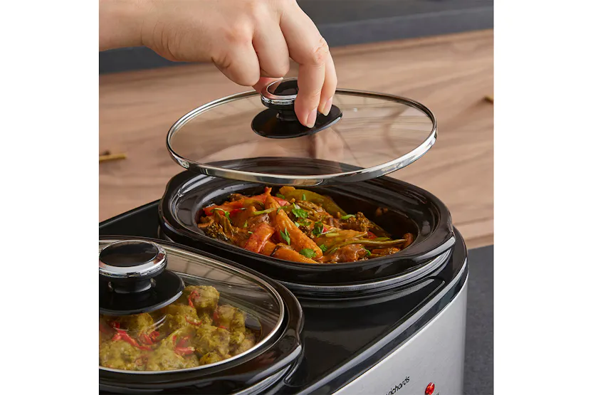 Morphy Richards DuoServe 3.8L Double Pot Slow Cooker | 462000 | Brushed Stainless Steel Morphy Richards DuoServe 3.8L Double Pot Slow Cooker | 462000 | Brushed Stainless Steel