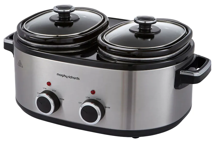 Morphy Richards DuoServe 3.8L Double Pot Slow Cooker | 462000 | Brushed Stainless Steel Morphy Richards DuoServe 3.8L Double Pot Slow Cooker | 462000 | Brushed Stainless Steel