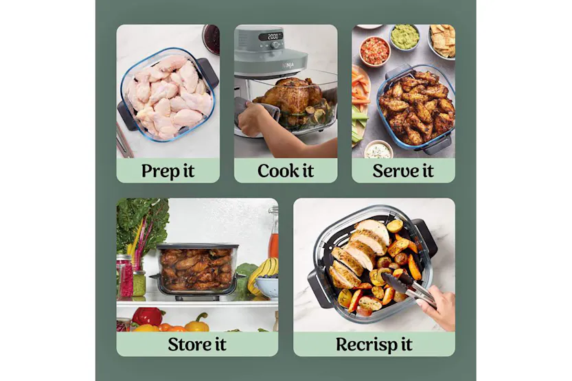 Ninja Crispi Pro 7-in-1 XL Glass Air Fryer | AS101UKGY | Ash Grey Ninja Crispi Pro 7-in-1 XL Glass Air Fryer | AS101UKGY | Ash Grey