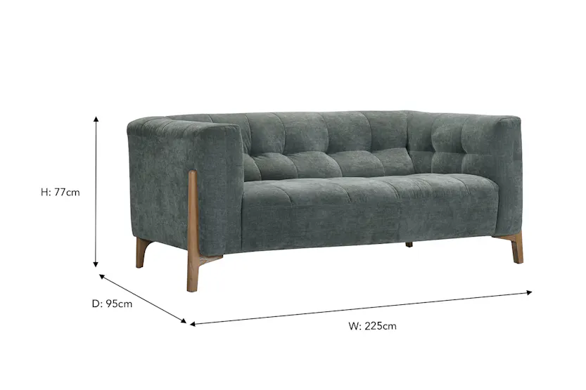 Rosie 3 Seater Sofa | Fabric | Basalt Rosie 3 Seater Sofa | Fabric | Basalt