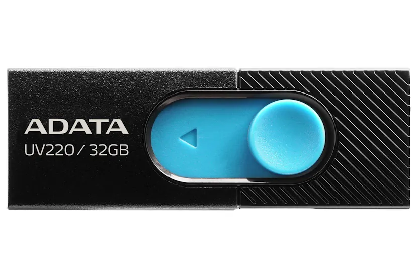 ADATA UV220 USB Flash Drive | 32GB | Black/Blue ADATA UV220 USB Flash Drive | 32GB | Black/Blue