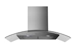 Belling 90cm Curved Glass Chimney Hood | CHIM904GSTA Belling 90cm Curved Glass Chimney Hood | CHIM904GSTA