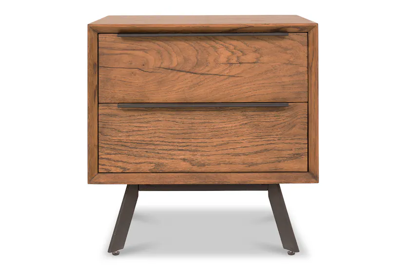 Hamilton Bedside Table | 2 Drawer | Aged Oak Veneer Hamilton Bedside Table | 2 Drawer | Aged Oak Veneer