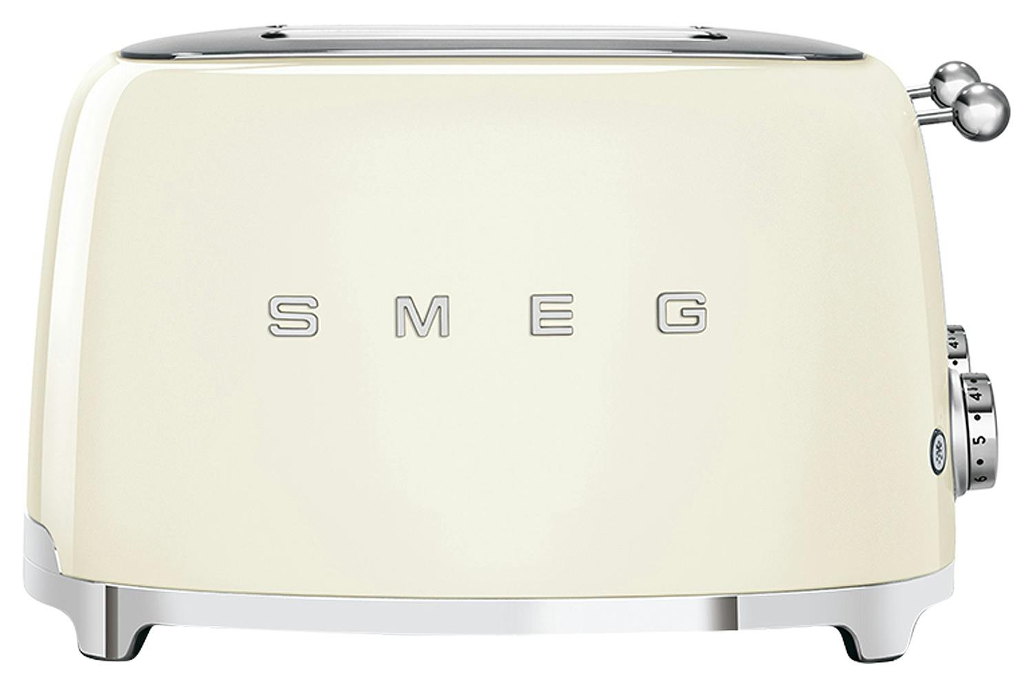 Smeg 50's Retro Style Aesthetic 4 Slice Toaster | TSF03CRUK | Cream