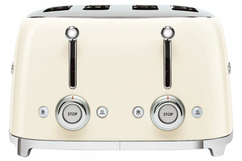 Smeg 50's Retro Style Aesthetic 4 Slice Toaster | TSF03CRUK | Cream Smeg 50's Retro Style Aesthetic 4 Slice Toaster | TSF03CRUK | Cream