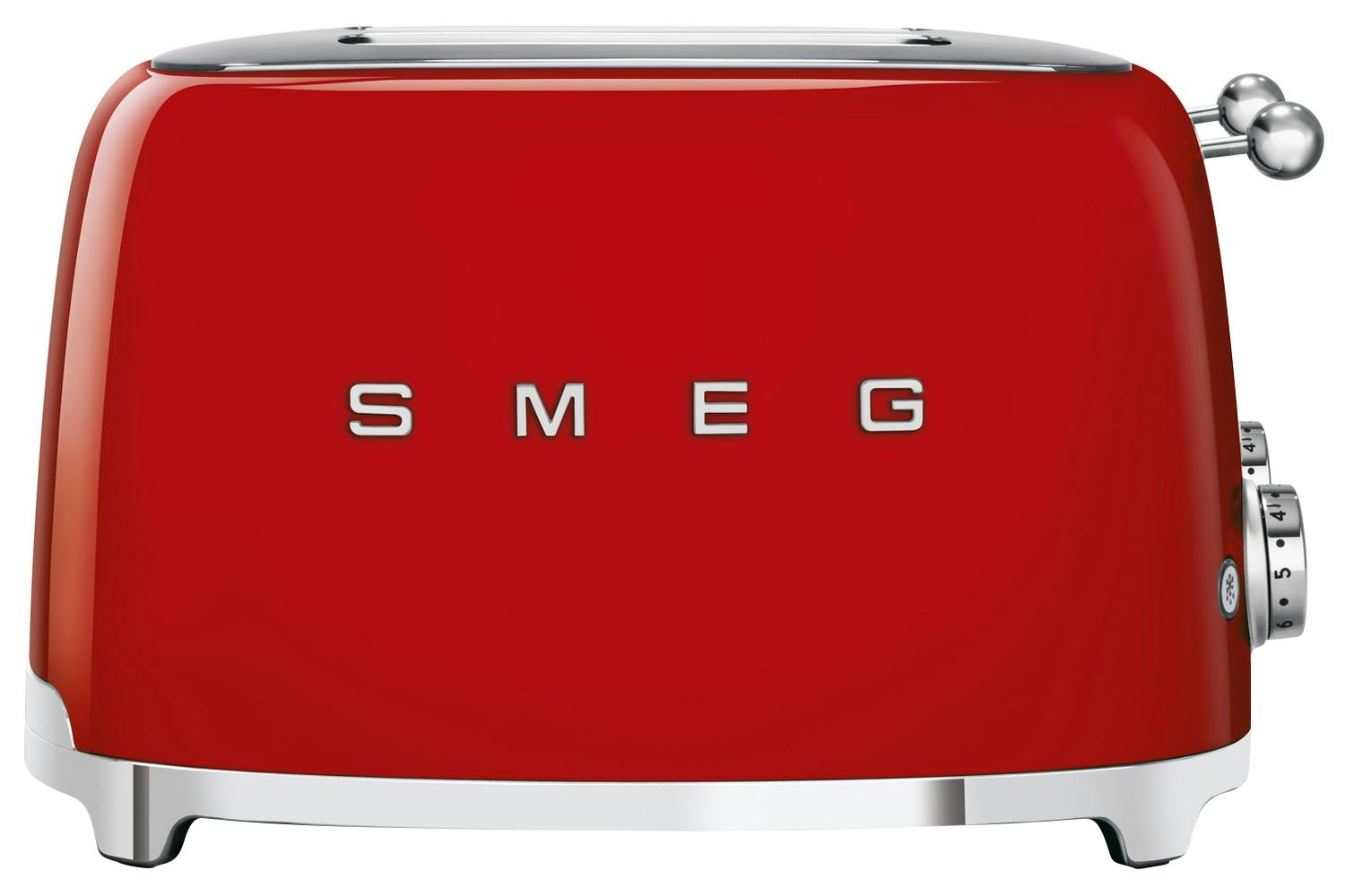Smeg 50's Retro Style Aesthetic 4 Slice Toaster | TSF03RDUK | Red