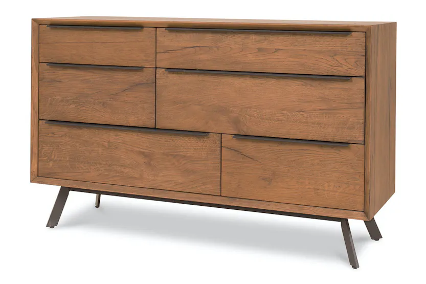 Hamilton Dresser | 6 Drawer | Aged Oak Veneer Hamilton Dresser | 6 Drawer | Aged Oak Veneer